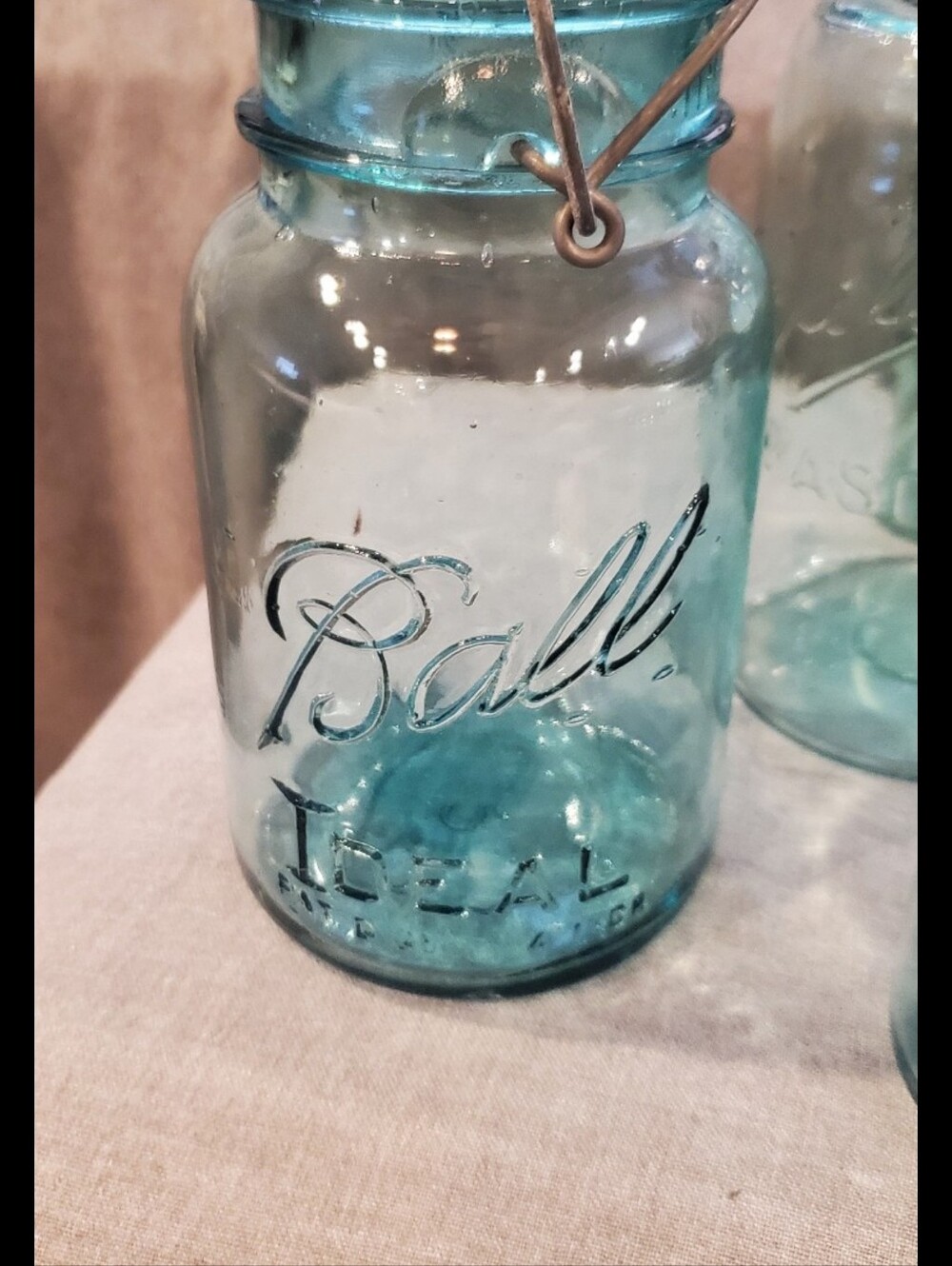 7 Vintage Ball Blue Jars